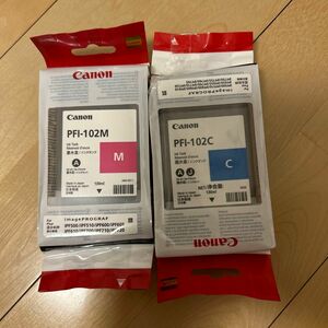 pfi-102 M C マゼンタ　シアン　キャノン　インク　2個　セット Canon