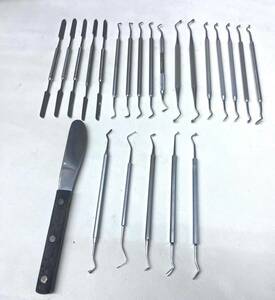[ tooth .*..] instrument cement spatula extract ka Beta both head .... filling vessel each kind set set sale [ used * present condition goods ]