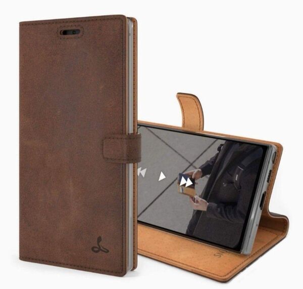 【輸入品、新品】Snakehive Samsung Galaxy Note10 本革手帳ケース