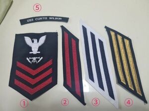 【米軍放出品、新品】制服用 パッチ５枚セット