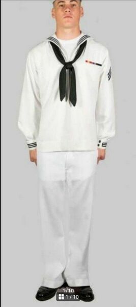 【米軍放出品】ドレス白色制服 ★３点セット★ 帽子、下着、ベルト