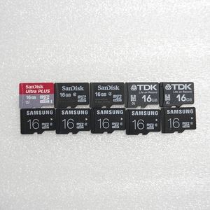 ■ microSDHC 16GB ■ まとめて 10枚セット / 動作品 フォーマット済 ジャンク 扱い microsd MicroSD / E053