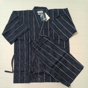  jinbei .... navy blue series top and bottom set Father's day cotton 100% L size 