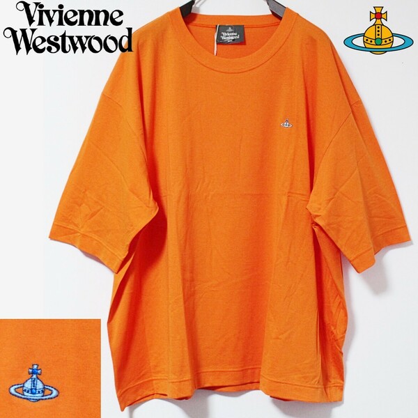 新品 ヴィヴィアンウエストウッド オーブ刺繍 ビッグシルエット 半袖Tシャツ Fサイズ　K3654