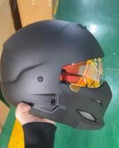 フルフェイス　　スコーピオン風ヘルメット　ジェットヘルメット　ハーレーヘルメット　M～XXLサイズ選択可　マット黒　多機能　変身　XL_画像5