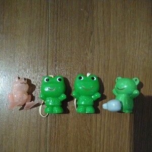 カエルのおもちゃ　ケロちゃん　指人形　4体セット　現状販売品　