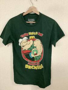 POPEYE ポパイ　キャラクタープリント　半袖Tシャツ　アニメ　キャラクター　アメコミ　アメカジ　カジュアル　古着