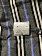 BURBERRY BLACKLABEL バーバリーブラックレーベル　半袖ポロシャツ　ボーダー柄　グレー　ハイブランド　メンズ　古着_画像5