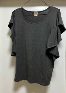 カットソー グレー Tシャツ　フリーサイズ