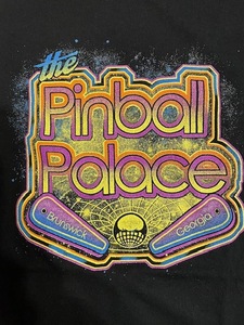 13★USA古着★Pinball Palace イラスト＆ロゴプリントTシャツ黒★2XLサイズ GILDAN★送料無料!!