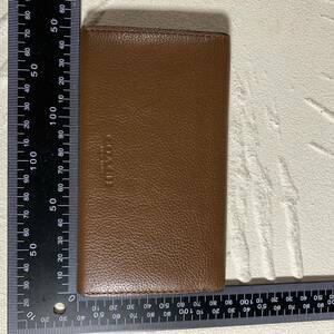 COACH コーチ　二つ折り財布　カードケース　ブラウンコンパクト 薄型 