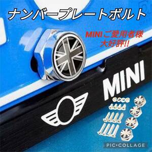 ナンバープレート ボルト カバー MINI グレーユニオン ドレスアップ パーツ