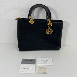 G◎ Christian Dior クリスチャンディオール カナージュ レディディオール ハンドバッグ キャンバス 型崩れ ベタつき有