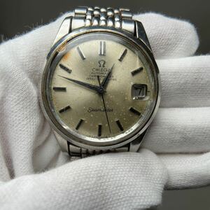 Z◎ Ω OMEGA オメガ SEAMASTER シーマスター デイト クロノメーター 自動巻き 腕時計 3針 シルバー文字盤 竜頭なし キズ汚れ有り 現状品