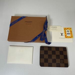 G◎ LOUIS VUITTON ルイヴィトン ダミエ ポルト2カルト ヴェルティカル パスケース 定期入れ N60533 キズ汚れ有り