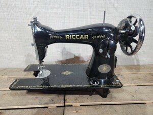 G* antique sewing machine RICCAR interior handicrafts Showa Retro antique antique sewing machine operation not yet verification present condition goods 