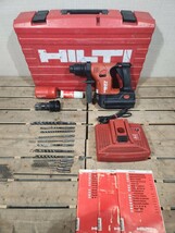 Z☆ HILTI ヒルティ 充電式 ハンマドリル TE6-A はつり機 バッテリー 充電器 ビット付き 動作確認済_画像1