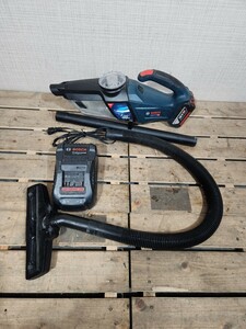 Z☆ ボッシュ BOSCH 18Vコードレスクリーナー GAS18V-1充電器 ハンディ 充電式掃除機 動作確認済