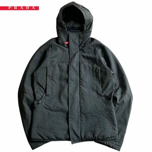 極美品 PRADA SPORT プラダ スポーツ SGV393 00SS PADDED NYLON JACKET ナイロンジャケット ARCHIVE アーカイブ 黒 ブラック