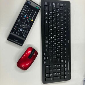NEC ワイヤレスキーボード ワイヤレスマウス リモコン　電源　セット
