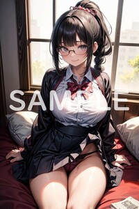 一点物☆美少女 ポスター A4 セクシー オリジナルイラスト 高画質光沢紙 制服 コスプレ 美尻 美乳 グラビア 下着 パンチラ 2次元 A24554