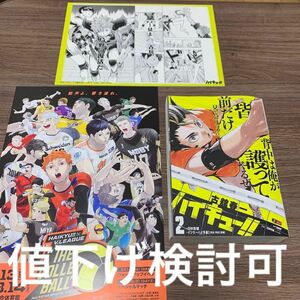 ハイキュー　リミックス　2巻　アニメイト　特典　名シーンカード　西谷　烏野　おまけ　Vリーグ　チラシ　フライヤー