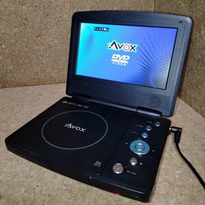 Avox7インチポータブルDVDプレーヤー　ADP-703CK　(音声少し難あり)　