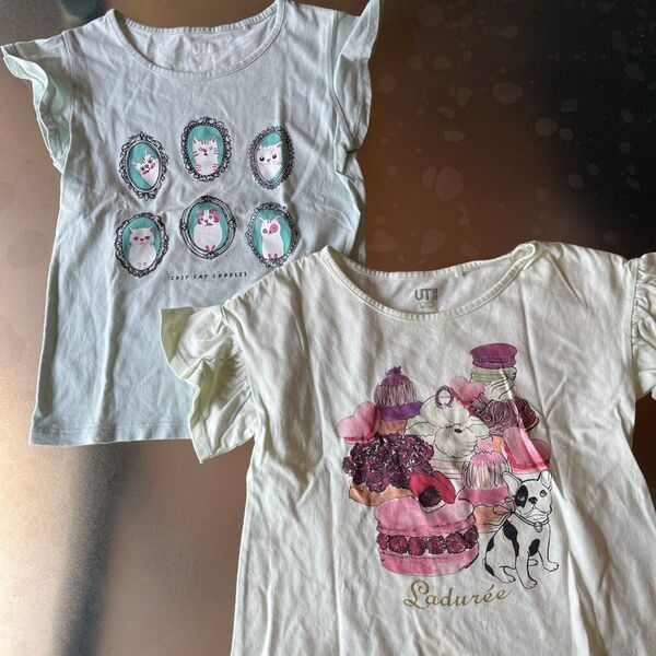 ユニクロ キッズ女の子 半袖Tシャツ 110 2枚セット