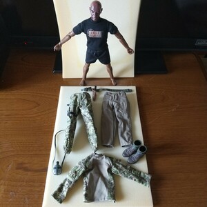 1/6 black person man .. moveable type doll + clothing 