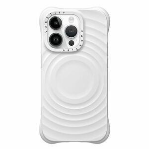 送料無料CASETIFY ケースティファイウェーブ シリコンケース - ホワイト iPhone 14 Pro Ripple Case - White RippleCase 白