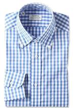 送料無料[フェアファクス] FAIRFAXシャツ 6607 メンズ長袖シャツ　ブルー　ギンガムチェック　４３サイズ_画像1