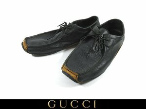  новое поступление [ Gucci ]312-1 Chevrolet The - обувь для вождения черный 40( Япония размер 25cm) Италия производства TA5