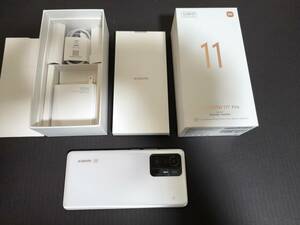 美品xiaomi 11t pro 128GB simフリー ムーンライトホワイト 