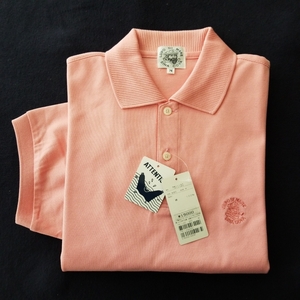  unused goods with special circumstances /SINACOVAsinakoba/ men's / polo-shirt with short sleeves / pink M size / regular price 15000 jpy + tax / front folding part little discoloration equipped 