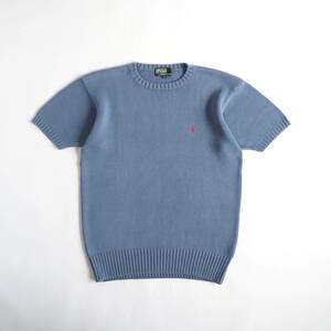  Ralph Lauren Ralph Lauren summer knitted short sleeves blue red color po knee beautiful goods lady's 