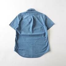 ラルフローレン　Ralph Lauren　シアサッカーシャツ　プルオーバー　半袖　ブルー　美品　メンズ_画像6