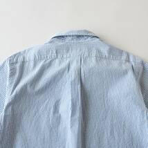 ラルフローレン　Ralph Lauren　半袖シャツ　シアサッカー　ストライプ柄　ブルー　美品　メンズ_画像6
