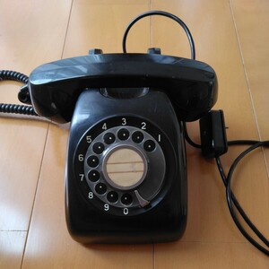  black telephone Showa Retro antique dial type Japan electro- confidence telephone . company 