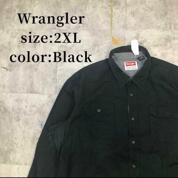 Wrangler 長袖シャツ アメカジ 古着 オーバーサイズ 2XL シャツ 長袖 古着 ラングラー