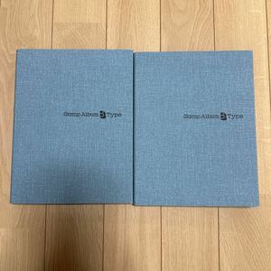 テージー SB-32N Stamp Album B Type 切手帳 ストックブック 切手収納用ファイル　 青/2冊　まとめ売り 台紙12枚24ページ　