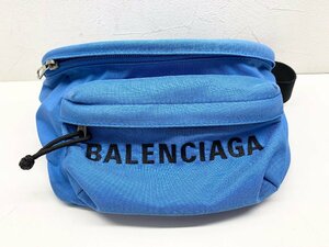  Balenciaga BALENCIAGA 533009 Logo вышивка нейлон сумка "body" б/у 