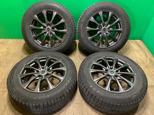 AIRNOVA 17インチ 7J +48 215/60R17 DUNLOP WINTERMAXX 03 2020年製 バリ山 スタッドレス タイヤホイール 4本セット K