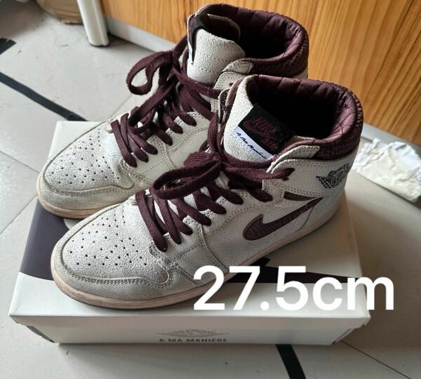 A Ma Maniere × Nike Air Jordan 1 Retro High OG "Sail and Burgundy