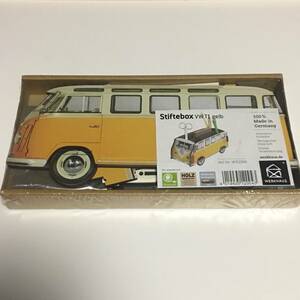 [ Germany made Stiftebox] VW T1 penholder | Volkswagen Type 1 bus gelb yellow color Werkhaus import miscellaneous goods unopened 