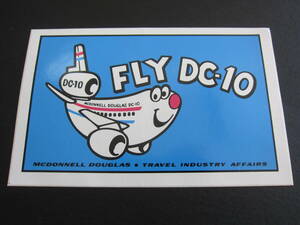 DC-10■マクドネル・ダグラス■FLY DC-10■MCDONNELL DOUGLAS■マクドネル・ダグラス■ステッカー■1980's後半