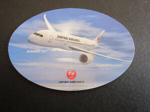 JAL■BOEING 787 Photo by Boeing Company■JAPAN AIRLINES■ステッカー