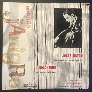 日westminster【フラット厚盤】★ ヤニグロのハイドン、ボッケリーニ チェロ協奏曲 ★ antonio janigro haydn ★ 国際ラジオセンター