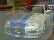 未開封 1/24 Jada toys FAST&FURIOUS ワイルドスピード　 BRIAN'S Nissan SKYLINE GT-R R34 車 ミニカー 激安 爆安 1円スタート_画像3