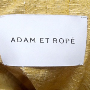 会津木綿 ADAM ET ROPE 定価24,200円 イエロー マスタード 黄色 コットン ジャケット アダム エ ロペ 開襟 オープンカラー サイズ L 無地の画像5