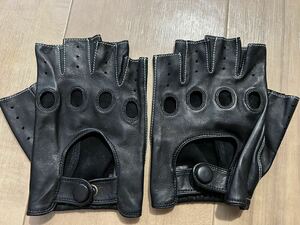 [ new goods unused goods ][ free shipping ]ALTA CLASSE CAPRI GUANTI smartphone correspondence men's leather gloves driving gloves sheep leather finger cut . bike black 